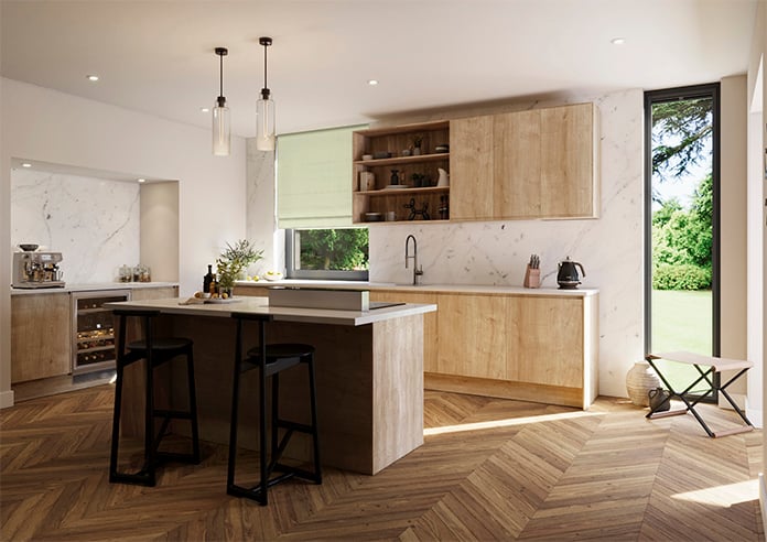 Shima Faux Silk, Apple - Twist&Fit Roman Blind - Image 7